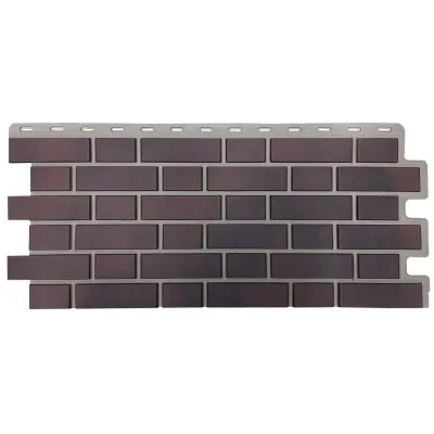 Фасадная панель FineBer, Кирпич Клинкерный 3D Коричново чёрный