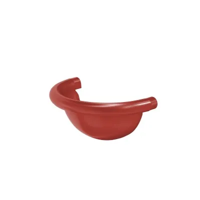 Водосток Aquasistem, система 125x90 - Заглушка желоба полукруглая RR 29 Бургундский