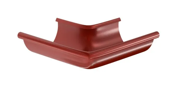 Водосток Aquasistem, система 125x90 - Угол желоба, наружный 90° RR 29 Бургундский купить в Чебоксарах