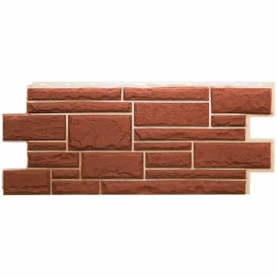 Фасадная панель Техоснастка, Камень Дикий, Коричневый