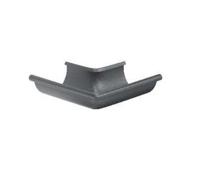 Водосток Aquasistem, Система 125/90 - Угол желоба, наружный 90° RR 23 Маренго matt