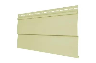 Виниловый сайдинг Tecos - корабельный брус, светло-желтый 