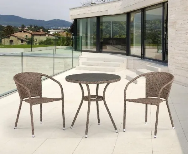 Комплект плетеной мебели AFINA из иск. ротанга T282ANT/Y137C-W56 Light Brown 2Pcs купить в Чебоксарах