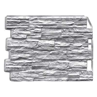 Фасадная панель FineBer, Скол - Светло-серый