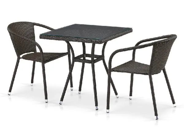 Комплект плетеной мебели AFINA из иск. ротанга T282BNT/Y137C-W53 Brown 2Pcs купить в Чебоксарах