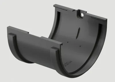 Соединитель желобов ПВХ Docke STANDART серый