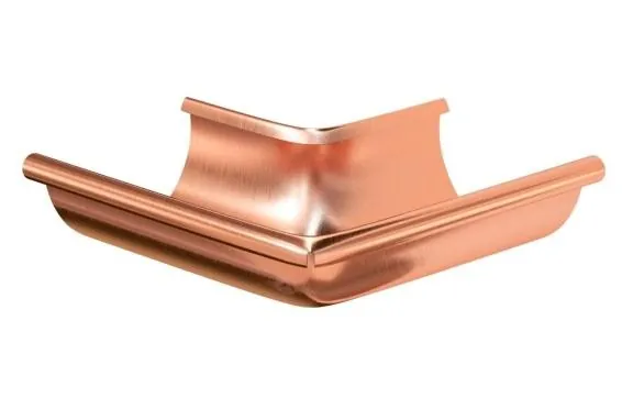 Водосток Aquasistem, система 150/100 - Угол желоба наружный медный 90° купить в Чебоксарах