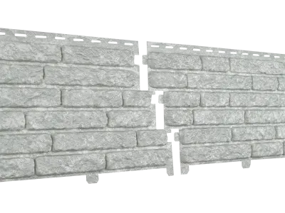 Фасадная панель Ю-пласт Стоун Хаус Кварцит Светло-серый