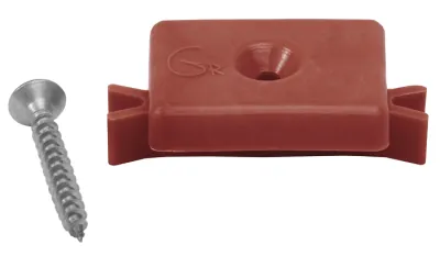Пластиковая клипса с саморезом, Grinder шовный монтаж 5 mm красный