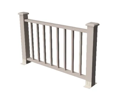 Ограждения декоративное ДПК GRINDERDECO Альма 1500 со скрытым крепежом выбеленый дуб