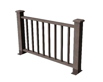 Ограждения декоративное ДПК GRINDERDECO Альма 1500 со скрытым крепежом венге