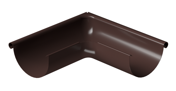 Угол внешний 90° D125 Döcke STAL PREMIUM Шоколад, (RAL 8019) купить в Чебоксарах