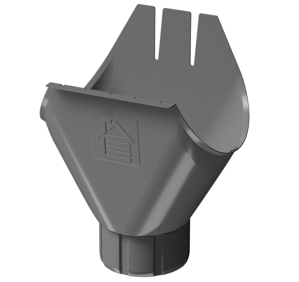 Воронка желоба D125 Döcke STAL PREMIUM Графит, (RAL 7024) купить в Чебоксарах