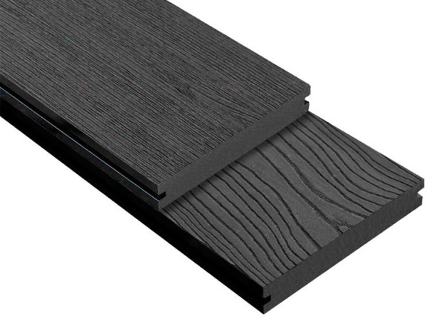 Террасная доска ДПК Outdoor 3D полнотелая STORM/OCEAN BLACK черная купить в Чебоксарах