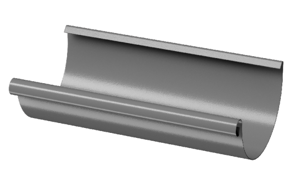 Желоб полукруглый D125 3 м Döcke STAL PREMIUM Графит, (RAL 7024) купить в Чебоксарах