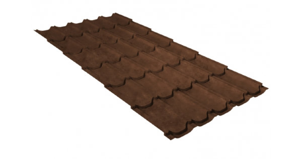 Металлочерепица квинта плюс GL 0,5 Safari Twincolor Brown купить в Чебоксарах