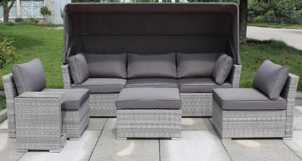 Диван-Трансформер AFINA плетеный из иск. ротанга AFM-320G Grey купить в Чебоксарах