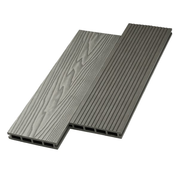 Террасная доска ДПК NanoWood двусторонняя New 3D тиснение + вельвет Серый купить в Чебоксарах