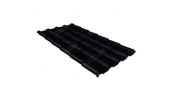 Металлочерепица камея 0,45 Drap RAL 9005 черный купить в Чебоксарах