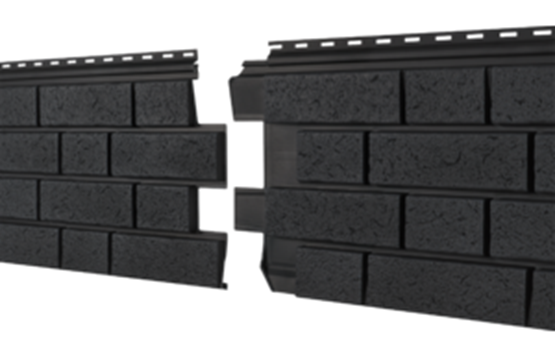 Фасадная панель Ю-пласт Стоун Хаус S-Lock Клинкер Нордик Графитовый купить в Чебоксарах