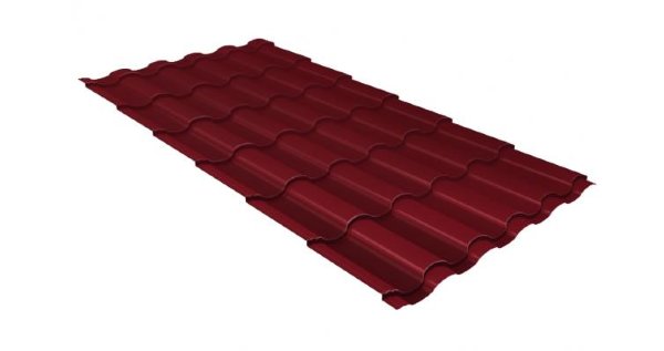 Металлочерепица кредо 0,5 Satin RAL 3005 красное вино купить в Чебоксарах