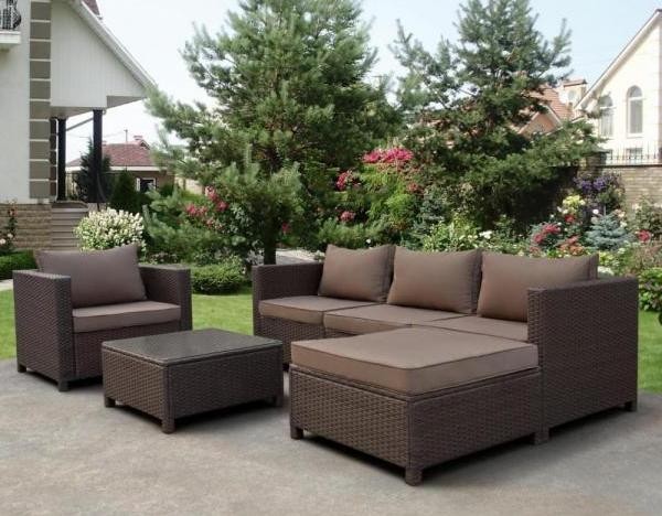 Комплект мебели AFINA плетеной из иск. ротанга YR821A Brown/Beige купить в Чебоксарах