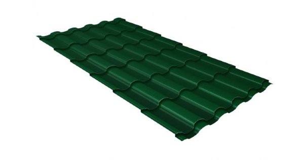 Металлочерепица кредо 0,5 Satin RAL 6005 зеленый мох купить в Чебоксарах