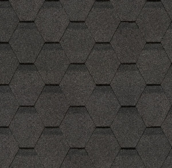 Гибкая черепица Docke, коллекция Шестигранник Серый купить в Чебоксарах