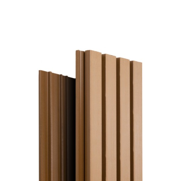 Фасадная доска Ecodecking Техно реечная 200х26х3000 Бронза купить в Чебоксарах