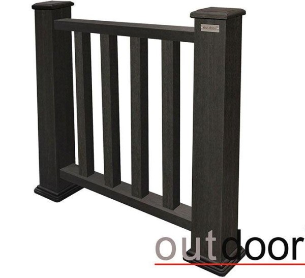 Ограждение из ДПК Outdoor Классик 3D STORM чёрный купить в Чебоксарах