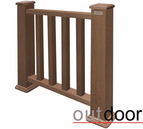 Ограждение из ДПК Outdoor Классик 3D STORM коричневый микс купить в Чебоксарах