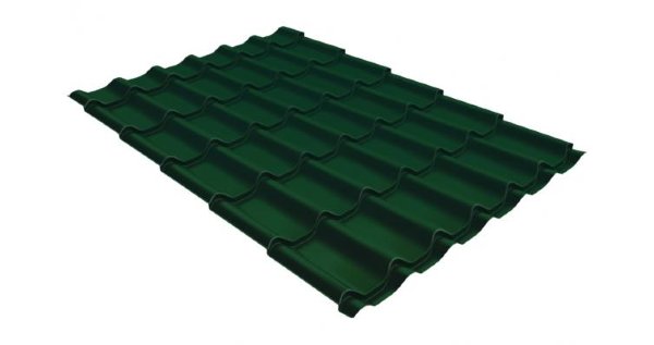 Металлочерепица классик GL 0,5 Velur20 RAL 6005 зеленый мох купить в Чебоксарах