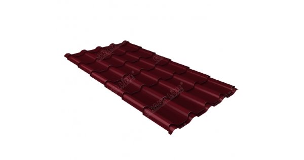 Металлочерепица камея 0,5 Satin RAL 3005 красное вино купить в Чебоксарах
