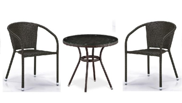 Комплект плетеной мебели AFINA из иск. ротанга Асоль-7 T282ANT/Y137C-W53 Brown 2Pcs купить в Чебоксарах