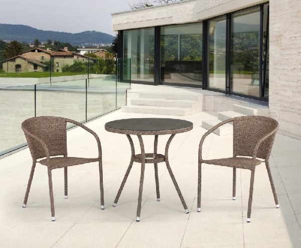Комплект плетеной мебели AFINA из иск. ротанга T282ANT/Y137C-W56 Light Brown 2Pcs купить в Чебоксарах