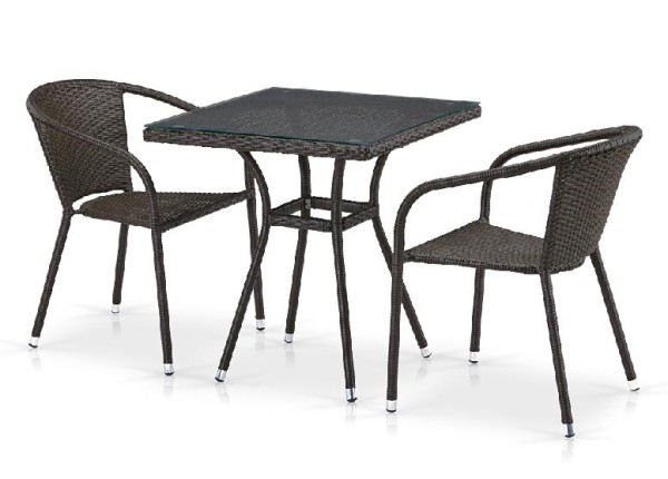 Комплект плетеной мебели AFINA из иск. ротанга T282BNT/Y137C-W53 Brown 2Pcs купить в Чебоксарах
