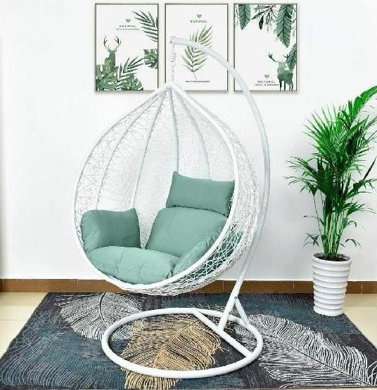 Кресло Подвесное из искусственного ротанга AFM-168A-XL White/Green купить в Чебоксарах