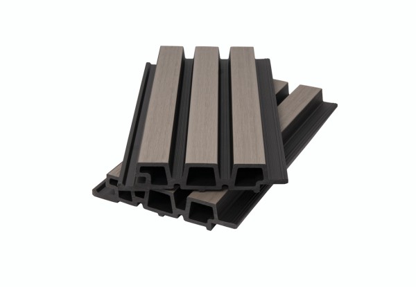 Фасадная панель брусковая двухцветная co-extrusion, snow mix купить в Чебоксарах