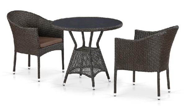 Комплект плетеной мебели AFINA из иск. ротанга T707ANS/Y350-W53 Brown 2Pcs купить в Чебоксарах