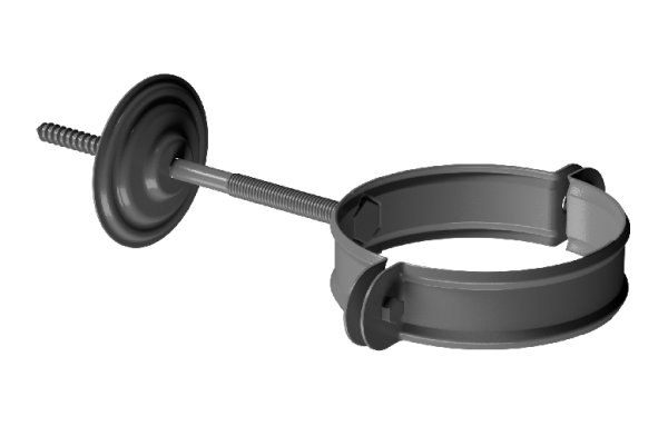 Хомут трубы D90 Döcke STAL PREMIUM Графит, (RAL 7024) купить в Чебоксарах