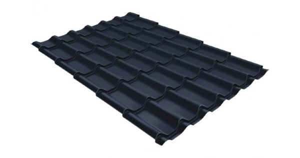 Металлочерепица классик 0,5 Satin RAL 7024 мокрый асфальт купить в Чебоксарах