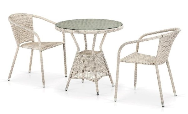 Комплект плетеной мебели AFINA из иск. ротанга T705ANT/Y137C-W85 Latte 2Pcs купить в Чебоксарах