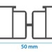 Лага алюминиевая KRONEX 50x25x3000 мм несущая купить в Чебоксарах