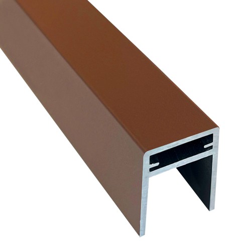 П-профиль Алюминиевый EasyDecking 35x25 Коричневый купить в Чебоксарах