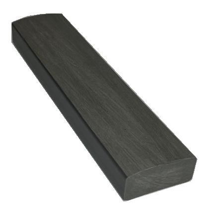 Лавочный брус Ecodecking Некст полнотелый брашированный 70х35 графит купить в Чебоксарах