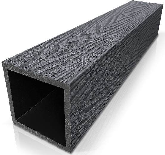 Столб ДПК 3D GardenParkett фактура дерева Графит купить в Чебоксарах