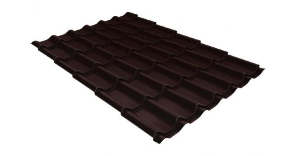 Металлочерепица классик 0,5 Satin RAL 8017 шоколад купить в Чебоксарах