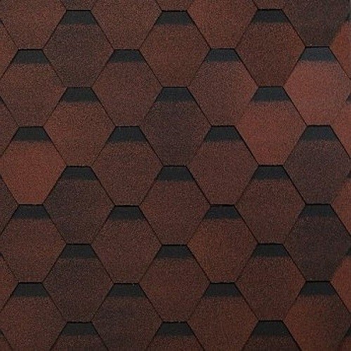Гибкая черепица Shinglas, коллекция Оптима – Красный купить в Чебоксарах