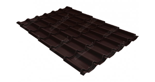 Металлочерепица классик GL 0,5 Quarzit RAL 8017 шоколад Metallic купить в Чебоксарах