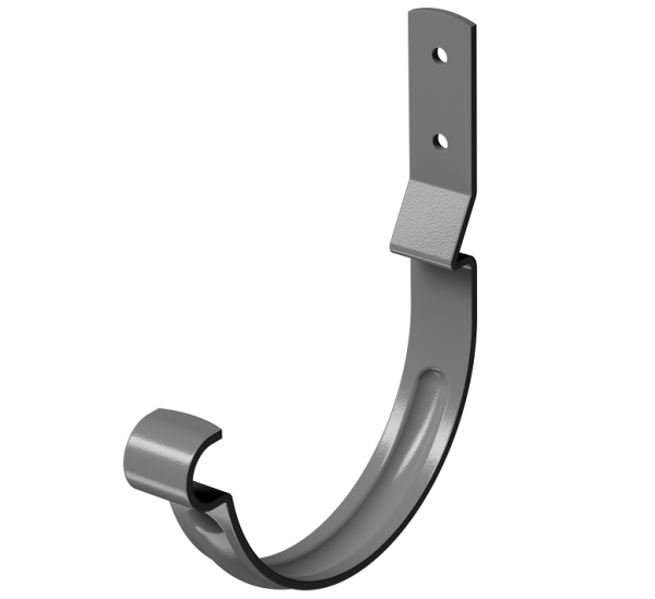 Карнизный крюк короткий (гнутый) D125 Döcke STAL PREMIUM Графит, (RAL 7024) купить в Чебоксарах